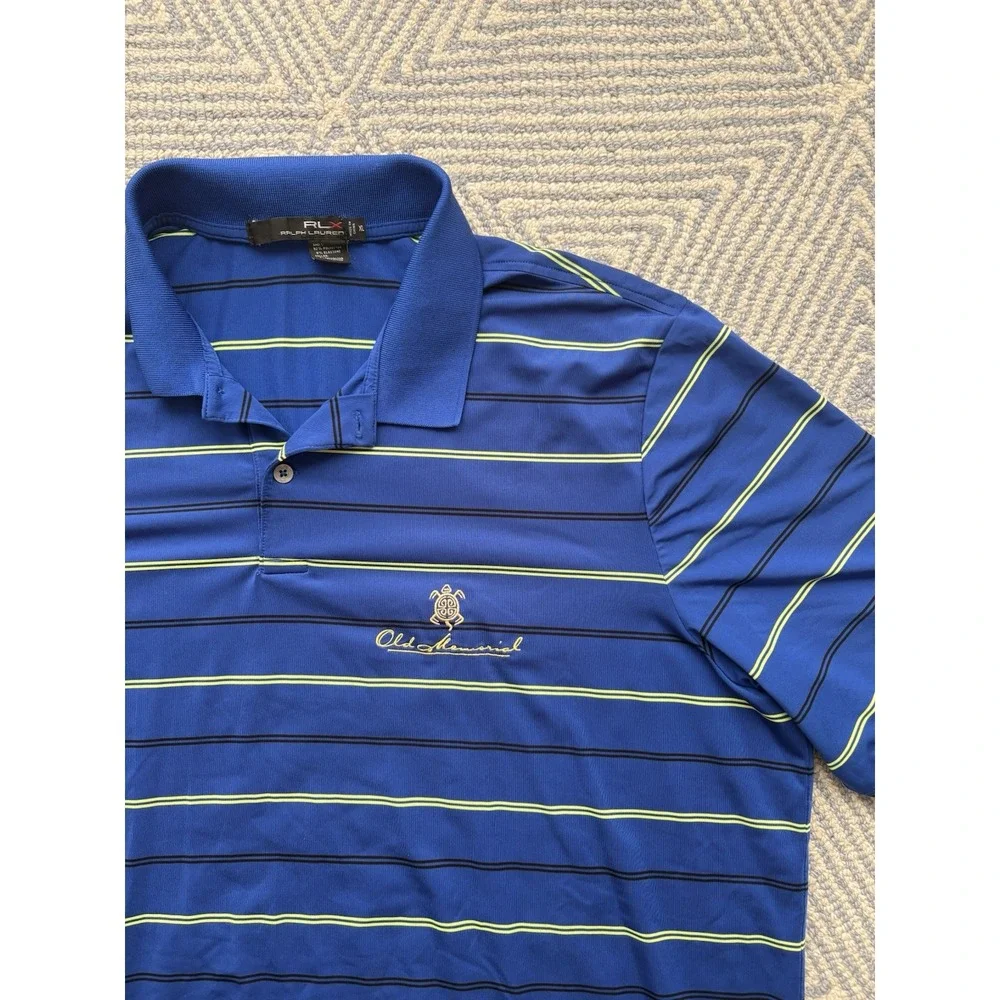 RLX Ralph‎ Lauren Old Memorial Polo Shirt - Blue/Black/Green - XL